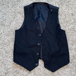 unbranded black pinstripe vest